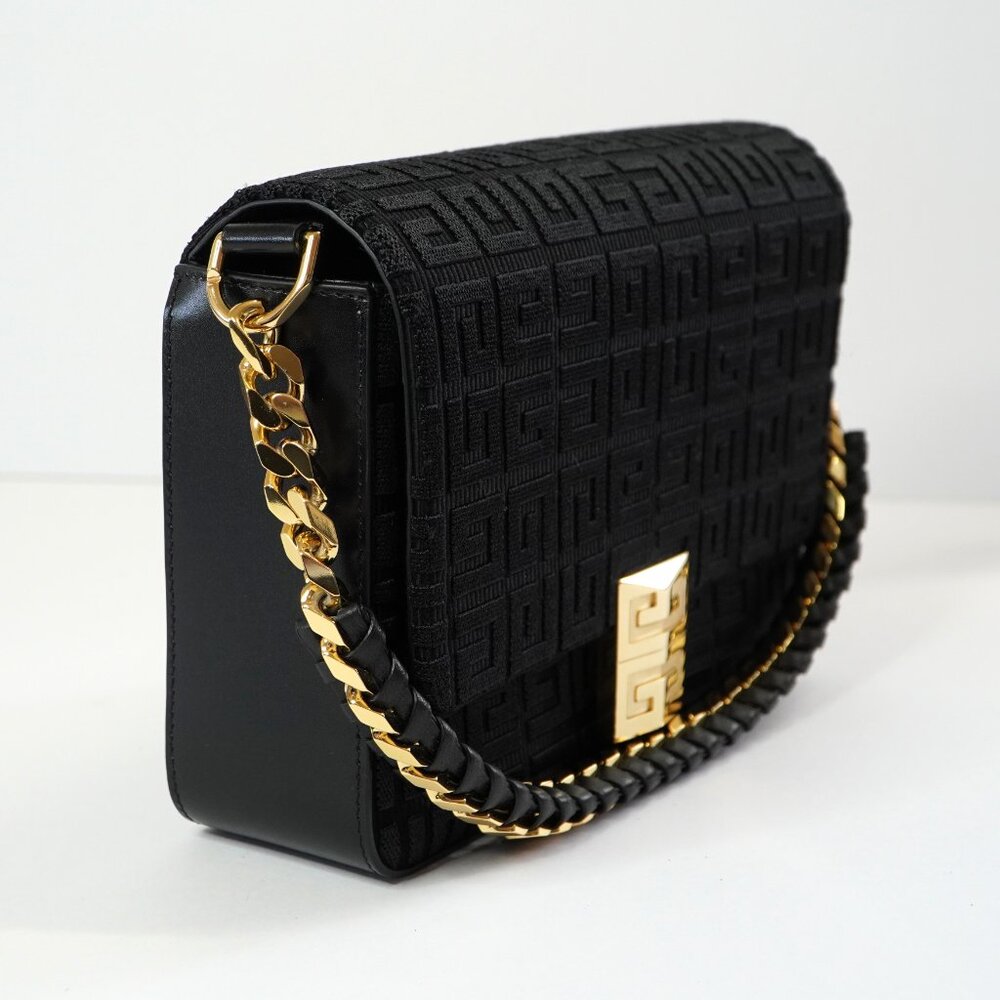 Givenchy Medium 4G Bag in 4G Embroidered Canvas with Chain - Picture 2 of 14